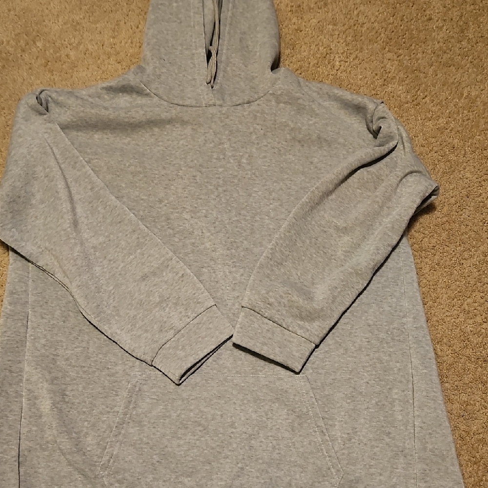 Gray Hoodie Split Back